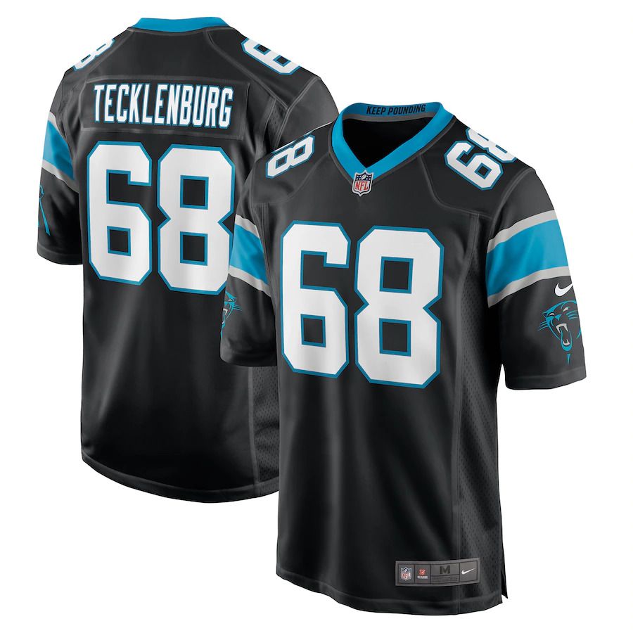 Men Carolina Panthers 68 Sam Tecklenburg Nike Black Player Game NFL Jersey